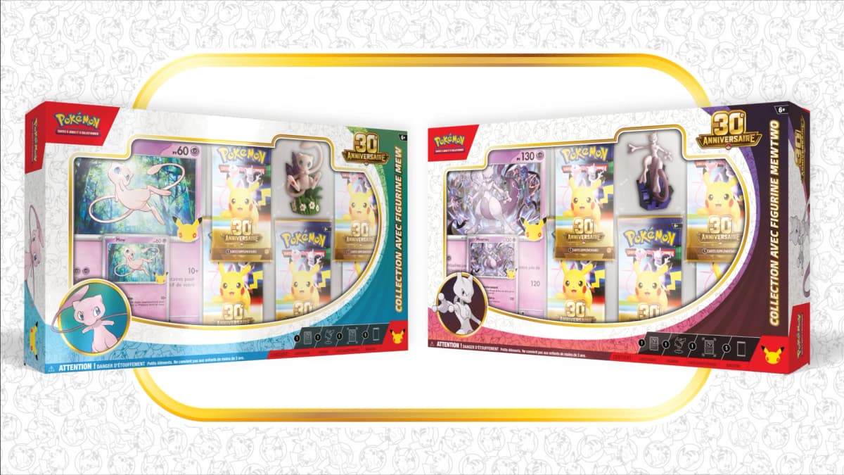 JCC Pokémon : Collection avec figurine 30e Anniversaire, Mew et Mewtwo
