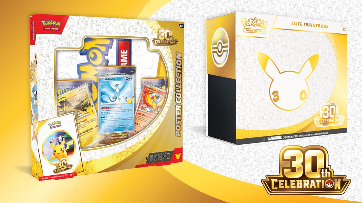 Official product showcase for Pokémon TCG 30th Anniversary