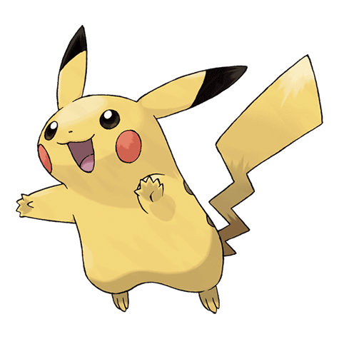 Official artwork of Pikachu